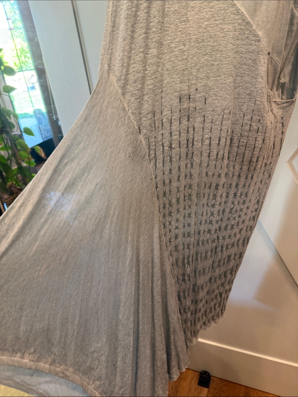 Asymmetrical Light Gray Sleeveless Maxi Dress - Picture 3 of 9